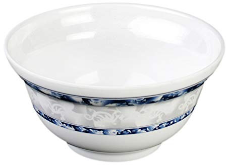 Thunder Group Blue dragon melamine dinnerware collection 20 oz, 5 3/4 noodle bowl (lid sold separately), comes in dozen