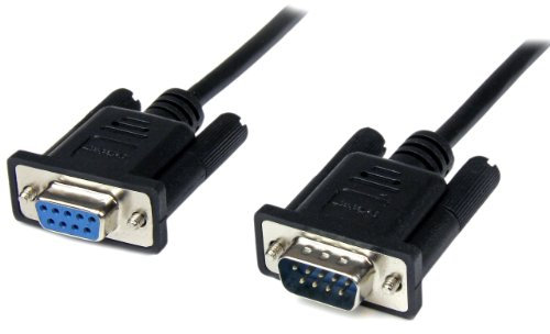 StarTech.com 1 m Black DB9 RS232 Serial Null Modem Cable F/M, DB9 Male to Female, 9 Pin Null Modem Cable, 1x DB9 (M), 1x DB9 (F) - Black
