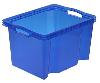 Multi-Box M 35x27x21cm blau-transparent