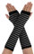 Sourcingmap Damen Winterwärmer Fingerlose Daumenloch Elastische Lange Gestrickte Party Kostüm Handschuhe Schwarzgrau One Size