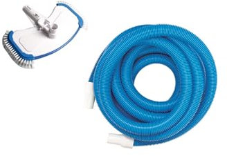 Keeper Kit Avanzado Limpieza de Piscinas. Limpiafondos Piscina Manual y Manguera Piscina 38Ø. Autoflotante de 12M de Largo. Resistente Skimmer y Limpiadores