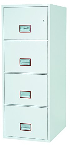 Phoenix Safe Company FS2254K World Class Vertical Fire File 4 Drawer Filing Cabinet With Key Lock