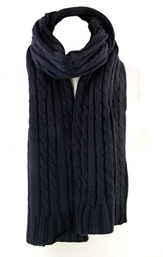 Sakkas SC1961 Ellington Unisex Strickschal - Zopfmuster Navy