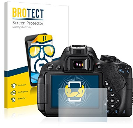 BROTECT (2 Stück Schutzfolie für Canon EOS 700D Displayschutz Folie Made in Germany, Ultra-Klar