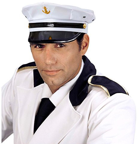 Amakando Kapitänsmütze Offiziersmütze Offizier Hut Kapitän Mütze Marine Schirmmütze Captain Uniform Kopfbedeckung