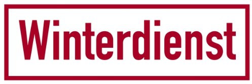 LEMAX® Hinweisschild, Winterdienst, Magnet 100 x 300 mm Magnetfolie 300x100mm