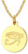 VNOX Horus Halskette mit Anhänger, rund, Edelstahl, Ägypten, antiker Anhänger, Evil Eye, Auge des Horus, Damen, Kette, Schmuck, 50 cm, Gold, Silber., Edelstahl, Ohne Stein