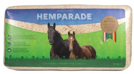 HempFlax Hemparade, natur, 14kg, Einstreu für Pferde und Kleintiere, Natürliches Hanf-Einstreu und Nistmaterial