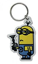Pyramid International Minions bewaffnete Minion Gummi-Schlüsselanhänger, Mehrfarbig, 4,5 x 6 cm