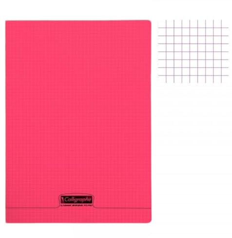 Calligraphe 18333C - Heft / Schulheft Calligraphe DIN A4 21x29,7 cm, 48 Blatt, kariert, 90g, Rot, 1 Stück