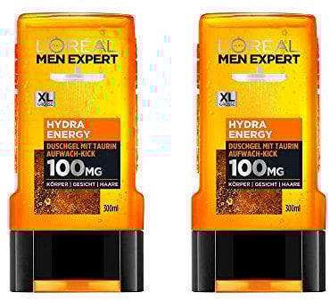 L'Oréal Paris Men Expert Hydra Energetic Shower Gel Pack of 2 x 300 ml