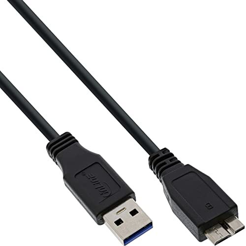 InLine 35405 USB 3.0 Kabel, A an Micro B, schwarz, 0,5m, 1 Stück