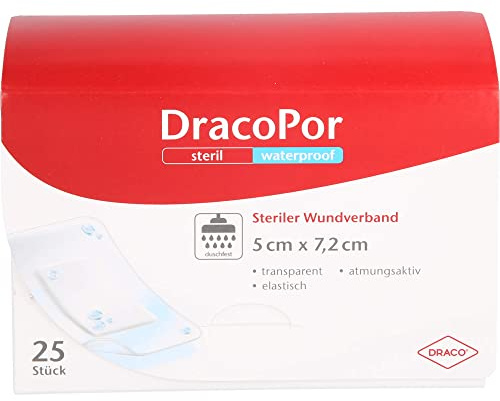Dracopor Waterproof Wundverband 5x7,2 cm Steril