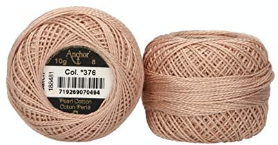 ANCHOR Pearl Yarn, Thickness: 8, Packaging: 10G, Running Length: 82M taupe Embroidery Threads