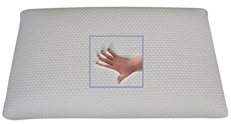 Supply24 since 2004 Orthopädisches Gelschaum Kopfkissen – Made in Italy | Atmungsaktiv mit Klimabohrungen | Feiner Baumwollbezug & bequemer Polyester-Außenbezug | In 4 Höhen: (Höhe: 18 cm)