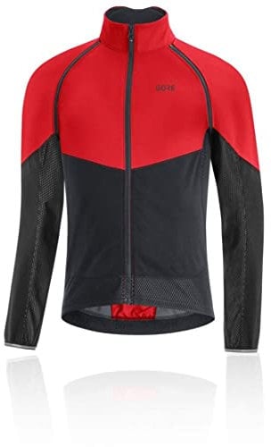 GORE WEAR Herren Fahrrad-Jacke Phantom, GORE-TEX INFINIUM, S, Rot/Schwarz