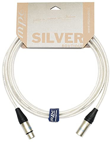 MPE - Cavo Super professionale Bilanciato Made in Italy per microfono e Casse Attive con due XLR Maschio Femmina MOD S.FOUR (10 MT)