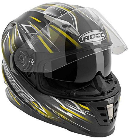 ROCC 483 Integralhelm, Farbe schwarz-gelb, Größe L