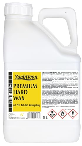 Yachticon Premium Hard Wax mit PTFE Antihaft Versiegelung 5 Liter, Langzeitschutz für GFK und Lacke an Boot, Yacht, Caravan, Hochglanz Hartwachs schützt vor UV Strahlung, Salz und Algenbefall