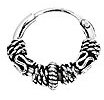 NKlaus Silber PAAR 925 STERLINGSILBER Keltische Celtic Bali Creolen klein mit Muster 12mm 7118