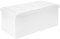 Todeco - Banc Pliant, Ottoman avec Espace de Stockage - Charge maximale: 150 kg - Matériau: Simili-Cuir - Finition piquée et capitonnée, 76 x 38 x 38 cm, Blanc