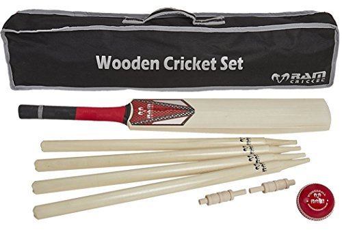 Ram Cricket - Wooden Cricket Set - Perfect for the garden, park or school - Size MINI