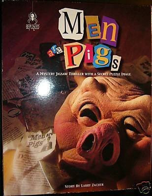 MEN ARE PIGS, A MYSTERY JIGSAW THRILLER WITH A SECRET PUZZLE IMAGE