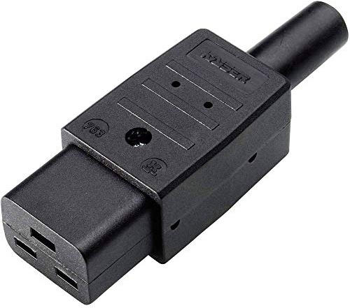 Kaiser 763/sw/C Cold Appliance Connector 763 Female Straight Total Pole Number 2 + PE 16A Black 1 Piece