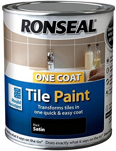 Ronseal One Coat Tile Paint - Black