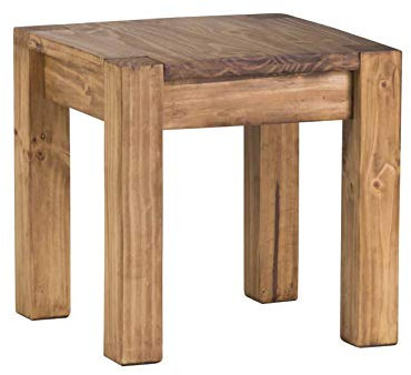 MiaMöbel Couchtisch Mexico Möbel 46x46x46 cm Landhausstil Massivholz Pinie Honig