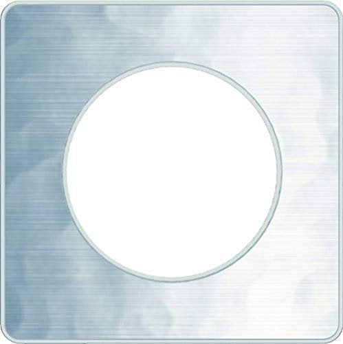 Schneider Electric S520802K Plaque 1 poste Odace Touch Alu martelé Liseré blanc
