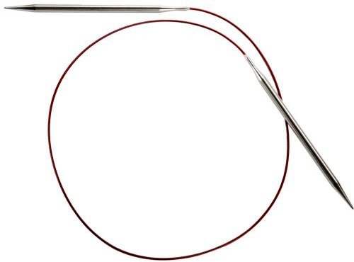 ChiaoGoo Red Lace Circular 32 inch (81cm) Stainless Steel Knitting Needle Size US 8 (5mm) 7032-8