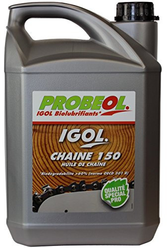 Huile de chaîne filante bio IGOL pour tronçonneuse et élagueuse - 5 litres