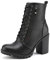 DREAM PAIRS Stivali da Donna con Tacco Grosso e Stivaletti Donna Fashion Stivali Stivaletti con Plateau e Tacco Alto,Size 38.5,Nero,Silverado