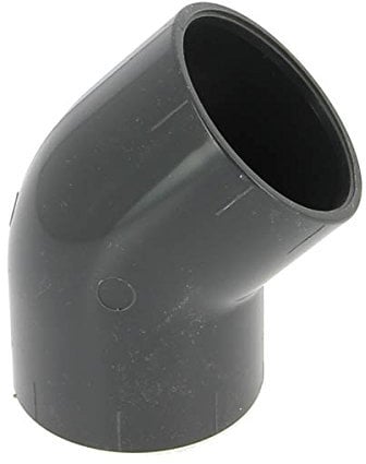 Raccord PVC pression noir coudé 45° - Ø 50 mm - Girpi