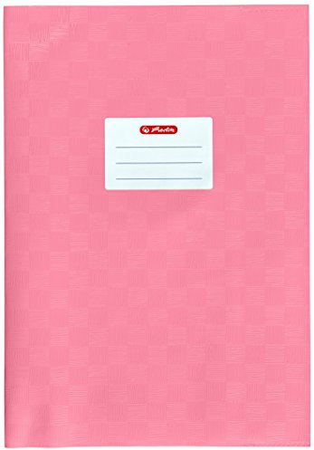 Herlitz 5204128 Hefthülle A4 Baststruktur, 25 Stück, rosa