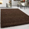 Teppium Moderner Hochflor Teppich Wohnzimmer 160 cm Rund Braun - Shaggy Flauschiger Teppich, Extra Weich, Pflegeleicht und Einfarbig - für Schlafzimmer, Küche und Esszimmer