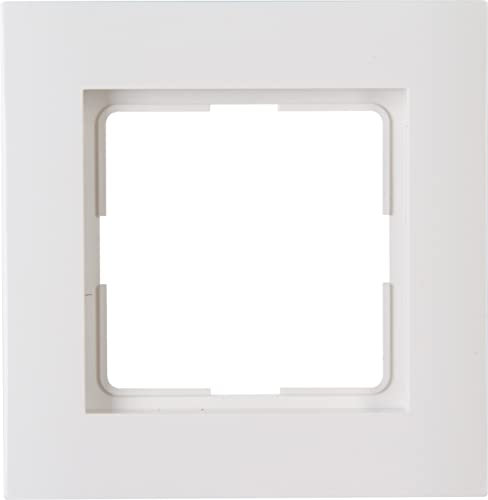 Kopp ATHENIS 1-fach Abdeckrahmen in Rein-Weiß - 86 x 86 x 9,5 mm - Rahmen für Steckdosen & Schalter - Eleganter Steckdosenrahmen aus Kunststoff - Hochwertiger Lichtschalter-Rahmen