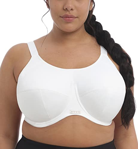 Elomi womens Full Coverage Sport Sports Bra, White, 42H