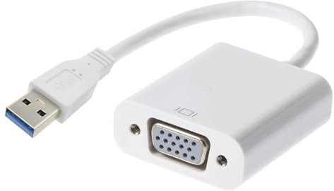 Techly NP 306950 Cavo Convertitore Adattatore da USB 3.2 USB A Maschio a VGA Femmina Bianco