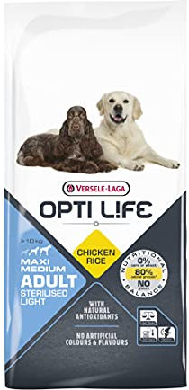 VERSELE-LAGA - Opti Life Adult Light Medium & Maxi - Trockenfutter für große und mittelgroße Hunde mit Übergewicht - 12,5kg
