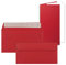 FarbenFroh by GUSTAV NEUSER 50x Faltkarten SET mit Brief-Umschlägen und Einlege-Blätter - Rosen-Rot (Rot) - DIN Lang - 10,5 x 21 cm