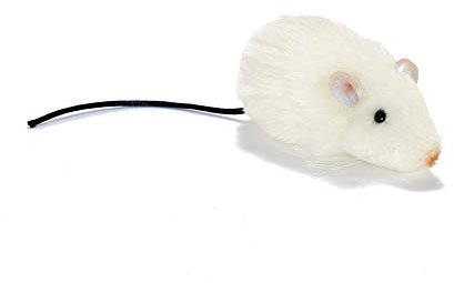 Hansa - Peluche Souris Blanche 9cmL (x6)