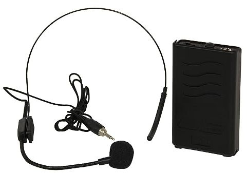 Ibiza - PORTHEAD12 - Micrófono inalámbrico de Diadema VHF 203,5MHz para PORT12VHF-BT y PORT15VHF-BT