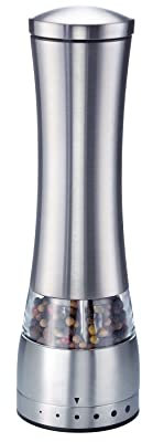Westmark Molino de sal y pimienta, Con molinillo de cerámica, Altura: 21,5 cm, Acero inoxidable, Traditionell, Plata, 63562260