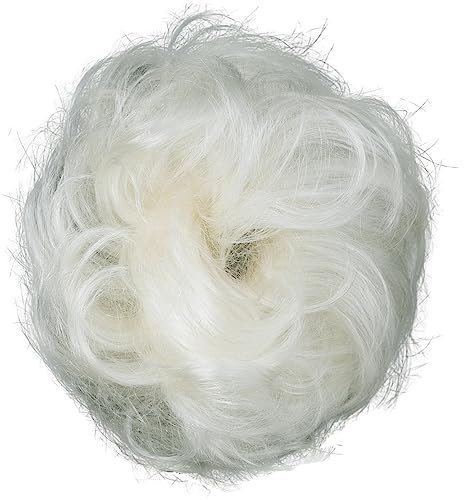 CAISHA 100% ECHTHAAR Haargummi Haarteil Haarverdichtung Zopf Haarband Haarschmuck Platinblond H312b