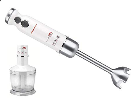 Magefesa Mescolare Plus - Batidora de Mano 750W + Picadora de 500ml, Cuchillas Acero Inoxidable, Desmontable, Mango Ergonómico, Velocidad Regulable