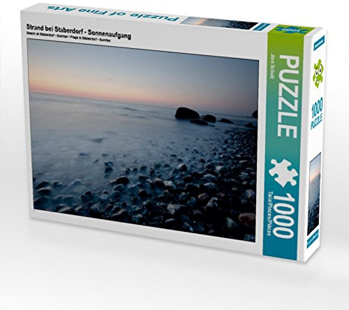 CALVENDO Puzzle Strand bei Staberdorf - Sonnenaufgang | 1000 Teile Lege-Größe 64 x 48 cm Foto-Puzzle für glückliche Stunden