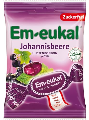 EM EUKAL Bonbons Johannisbeere gefüllt zuck 75 g