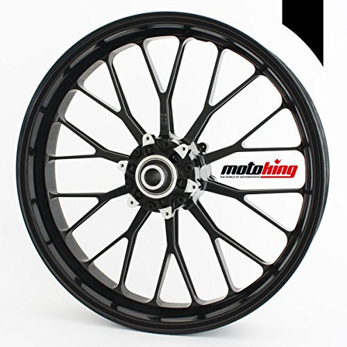Motoking Felgenaufkleber 360° / 19 bis 23 / 9 mm/SCHWARZ MATT